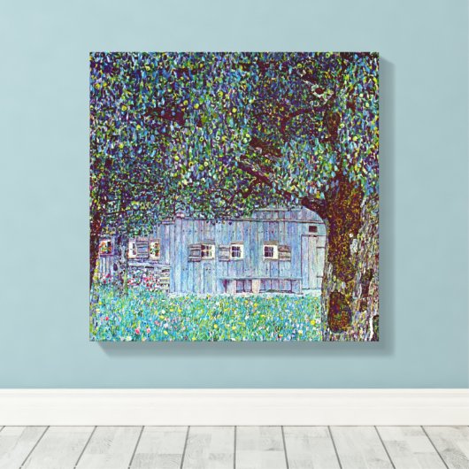 Kunsthuis in Opper-Oostenrijk door Gustav Klimt Canvas Afdruk (Insitu (Houten vloer))