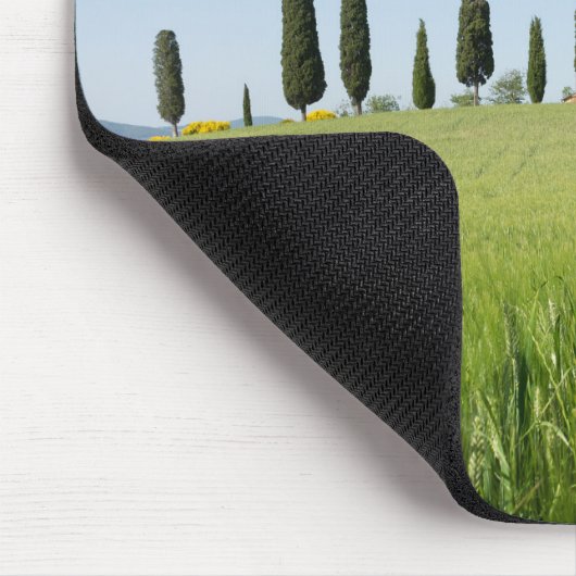 Kunsthuis in Toscane met cypresses mousepad Muismat (Hoek)