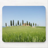 Kunsthuis in Toscane met cypresses mousepad Muismat (Voorkant)