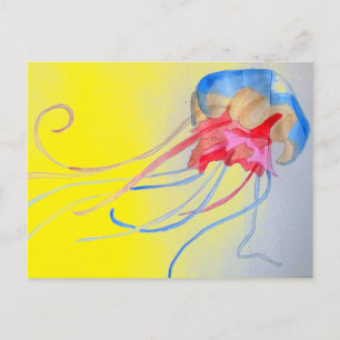 Kunstillustratie van het zee van kwallen briefkaart
