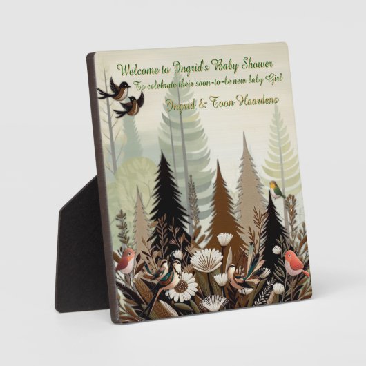 Kunstillustratie van moderne simplistische vogels fotoplaat (Voorkant)