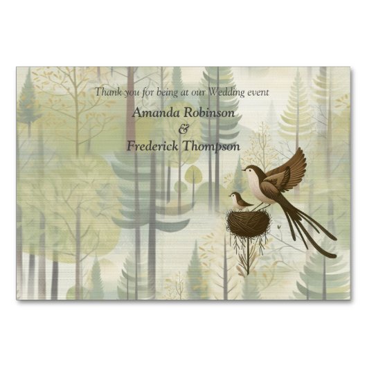 Kunstillustratie van moderne simplistische vogels kaart (Achterkant)