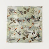 Kunstillustratie van moderne simplistische vogels wandkleed (Voorkant (horizontaal))