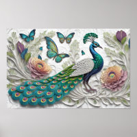 Kunstillustratie van pauw