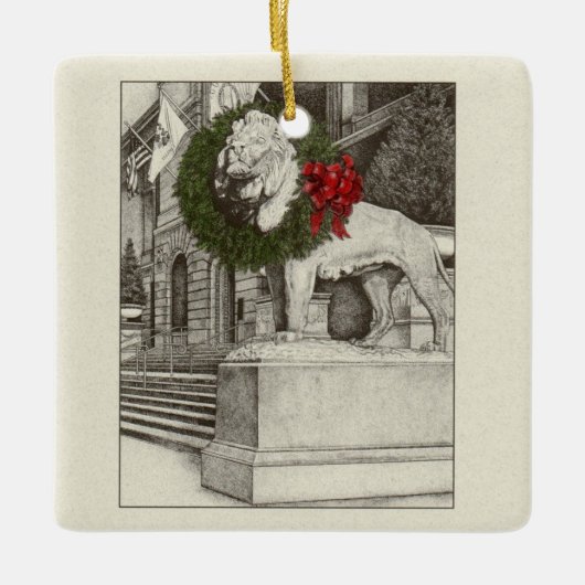 Kunstinstituut Leeuw keramisch ornament (Voorkant)