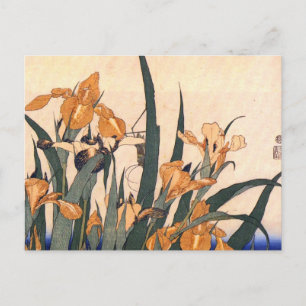 kunstJapans Iris-bloem Briefkaart
