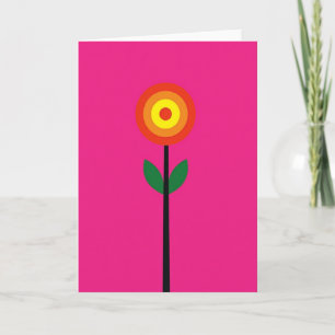 Kunstkaart met heldere bloemenprint kaart