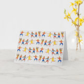 Kunstkaart met schaatsers voor liefdadigheid kaart (Gele Bloem)