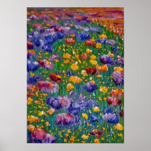 Kunstkaart "Painted Dreams" Vriendelijke bloemen! Poster