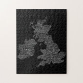 Kunstkaart voor Engeland/Groot-Brittannië Slang Wo Legpuzzel (Verticaal)