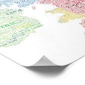 Kunstkaart voor Engeland/Groot-Brittannië Slang Wo Poster (Hoek)