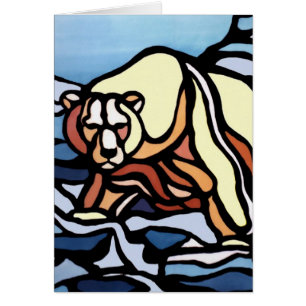 Kunstkaarten voor beer Blanco tribaal Beer — Aange
