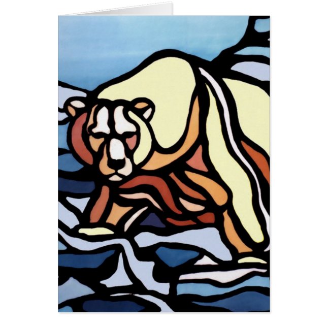 Kunstkaarten voor beer Blanco tribaal Beer — Aange (Voorkant)