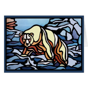 Kunstkaarten voor beer Blanco tribaal Beer — Aange