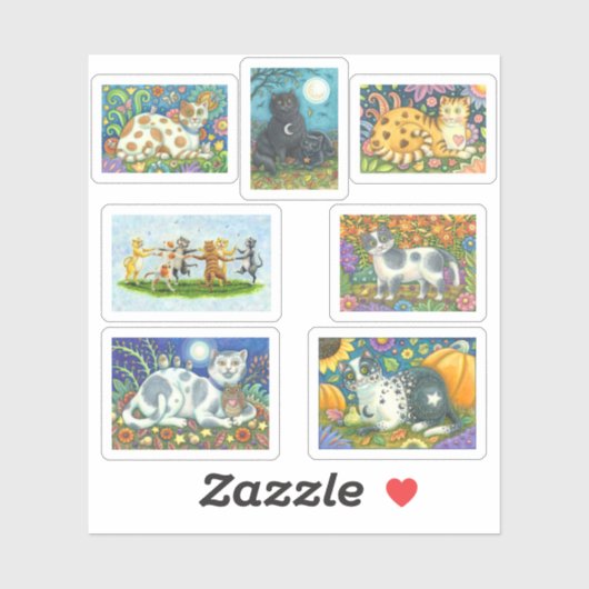 KUNSTKATTEN EN STICKERS VAN LANDBOUWKITTEN (Vel)