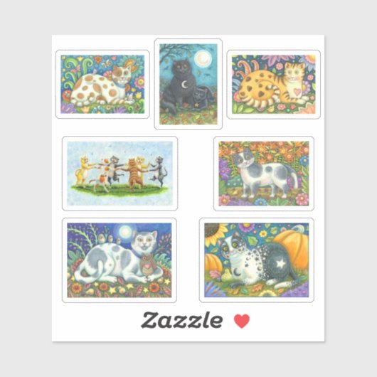 KUNSTKATTEN EN STICKERS VAN LANDBOUWKITTEN (Vel)