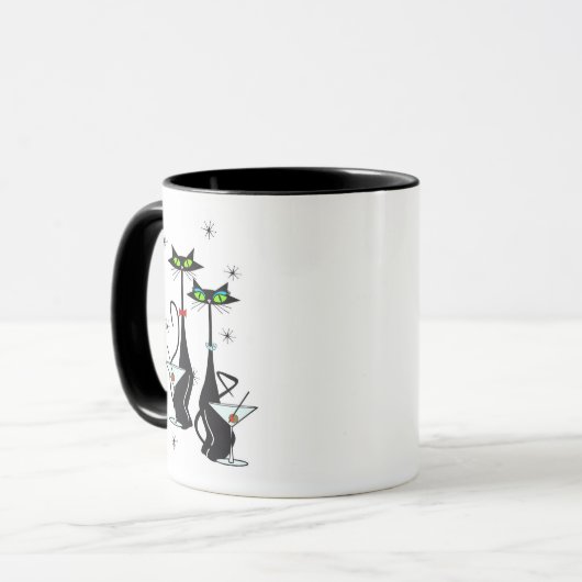 Kunstkatten uit de middeleeuwen mok (Voorkant links)