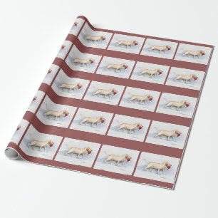 Kunstkerstpapier met labrador Retriever Cadeaupapier