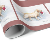 Kunstkerstpapier met labrador Retriever Cadeaupapier (Rol Hoek)