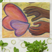 Kunstkeuken en handenliefdesdiversiteit theedoek (Gevouwen)