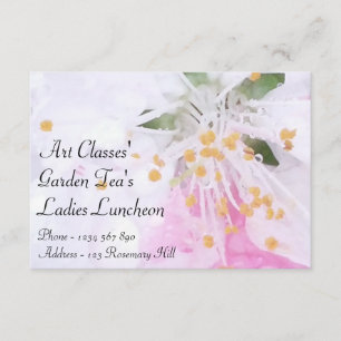 Kunstklassen Dames Luncheon Garden Tea's Kaart