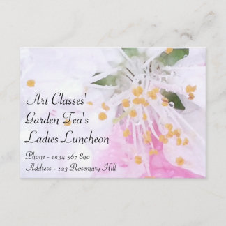 Kunstklassen Dames Luncheon Garden Tea's Kaart