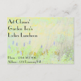 Kunstklassen Dames Luncheon Garden Tea's Kaart