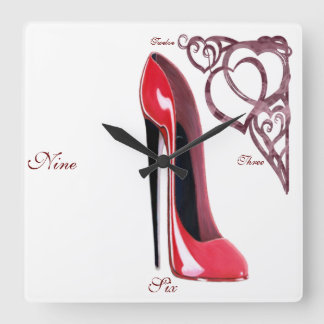 Kunstklokken voor Stiletto Shoe Vierkante Klok