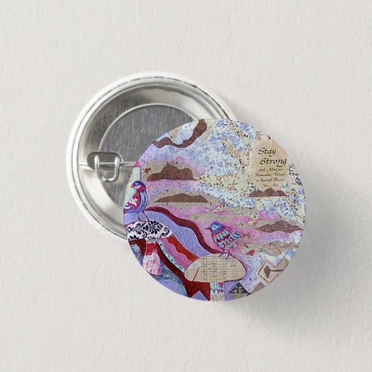 Kunstknop, kunstspeld, knop, speld, accessoire ronde button 3,2 cm (Voorkant /achterkant)