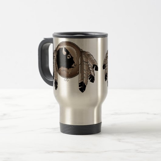 Kunstkoffiebeker in het wild reisbeker (Voorkant links)