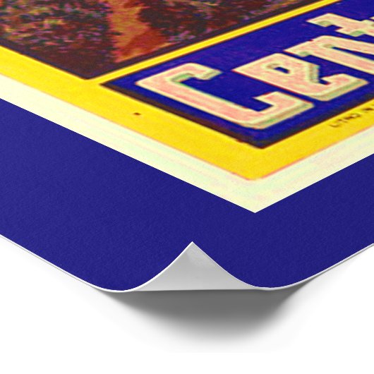 kunstkomeet Merk Lemon Label Kitchen Art Poster (Hoek)