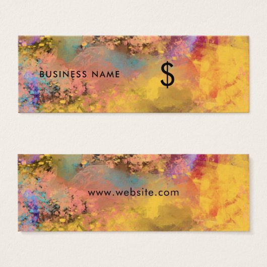Kunstkunst Abstract schilderen kleurrijk Label Mini Visitekaartjes (Voorkant /achterkant)