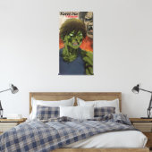 Kunstkunst met een wand-V-canvas Canvas Afdruk (Insitu (Slaapkamer))