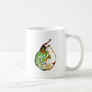 Kunstkunst pop van peren, illustratie waterverf koffiemok