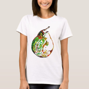 Kunstkunst pop van peren, illustratie waterverf t-shirt