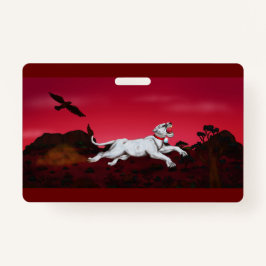 Kunstkunst White Lioness fantasy landscape eagle Badge