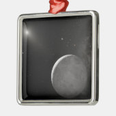 Kunstkunstenaarsconcept Kuiper Belt object Metalen Ornament (Links)