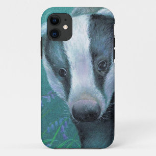 Kunstlapper Badger in bluebell 5 hoesje