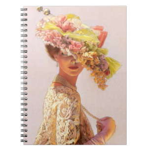 Kunstlaptop Elegant Victoriaans Lady mode schoonhe Notitieboek
