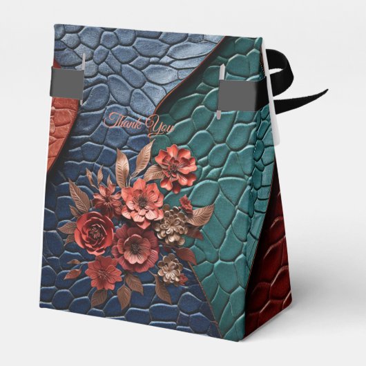 Kunstleer Textuur Kunst design Bedankdoosjes (Achterkant)