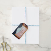 Kunstleer Textuur Kunst design Cadeaulabel (Met Touw)