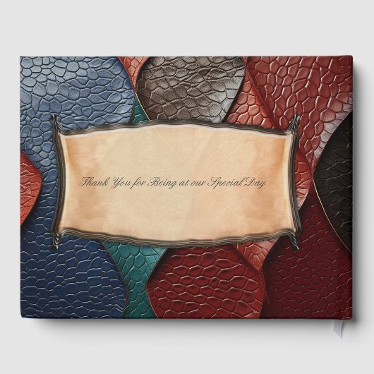 Kunstleer Textuur Kunst design Gastenboek (Achterkant)