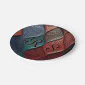 Kunstleer Textuur Kunst design Papieren Bordje (Gekanteld)