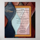 Kunstleer Textuur Kunst design Poster (Voorkant)