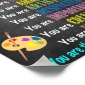 Kunstleraar afdrukbaar poster (Hoek)