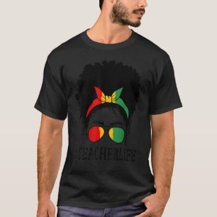 Kunstleraar Afrikaanse vrouwen Bun Black History T-shirt