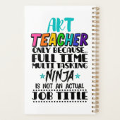 Kunstleraar alleen omdat fulltime multitasking planner (Achterkant)