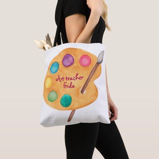 Kunstleraar cadeau Kunstklasse Canvas tas (Dichtbij)