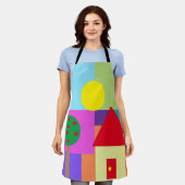 Kunstleraar Colorful Shapes Schort (Gedragen)