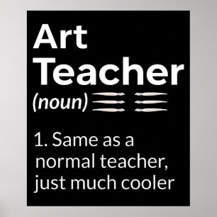 Kunstleraar definitie Funny Artist Lover Poster